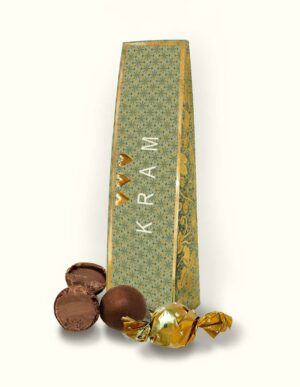 Chokladkort med budskapet "Kram"