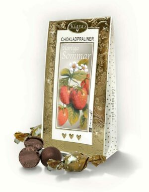 Chokladpraliner med somrigt budskap från Klara´s Goda Presenter